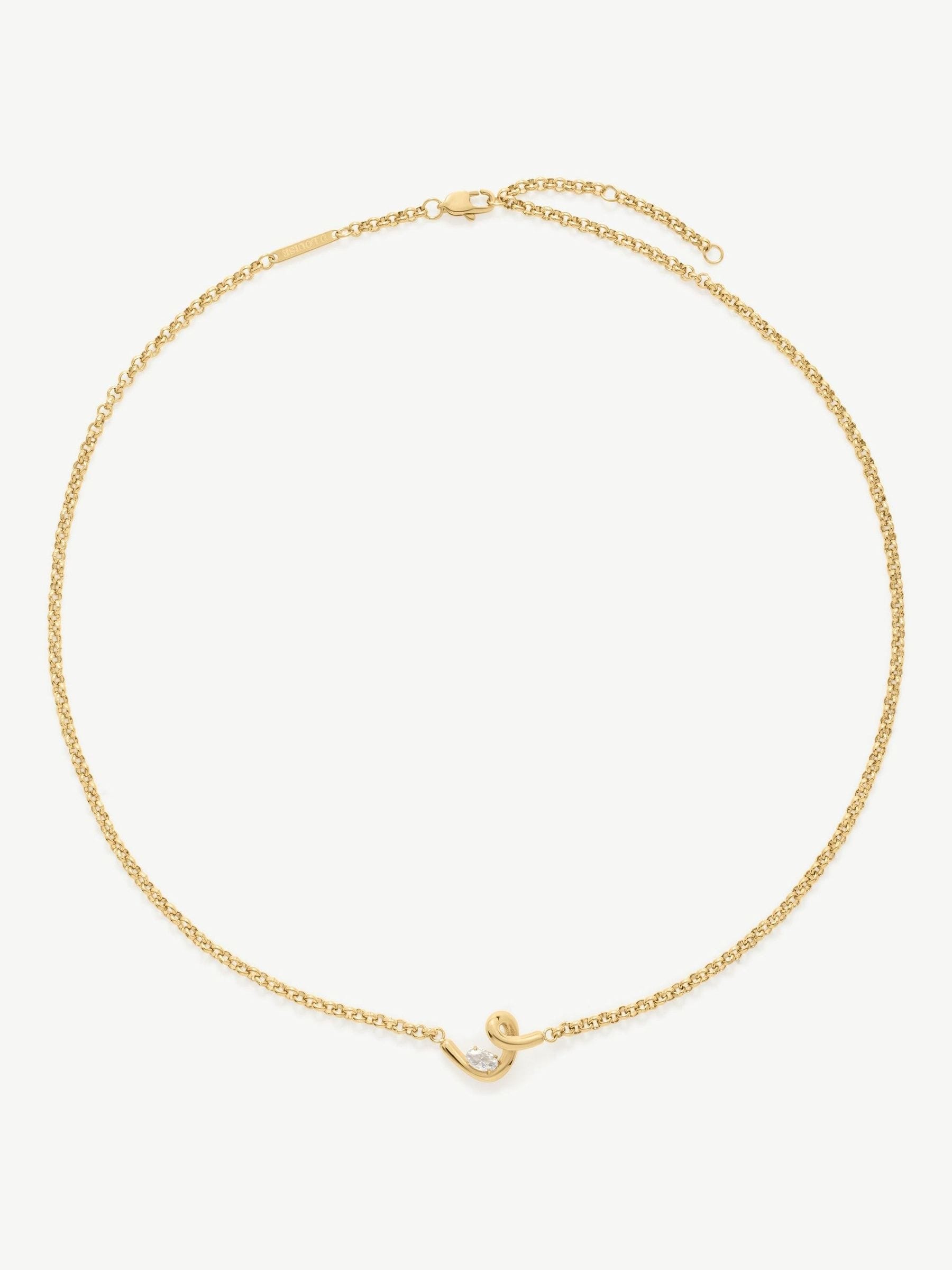 D.LOUISE gold knot chain necklace, imported from the UK