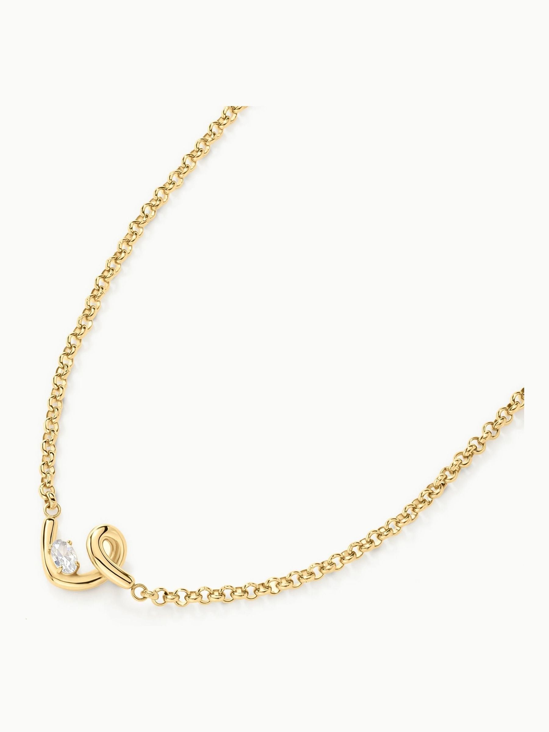 D.LOUISE gold knot chain necklace, imported from the UK