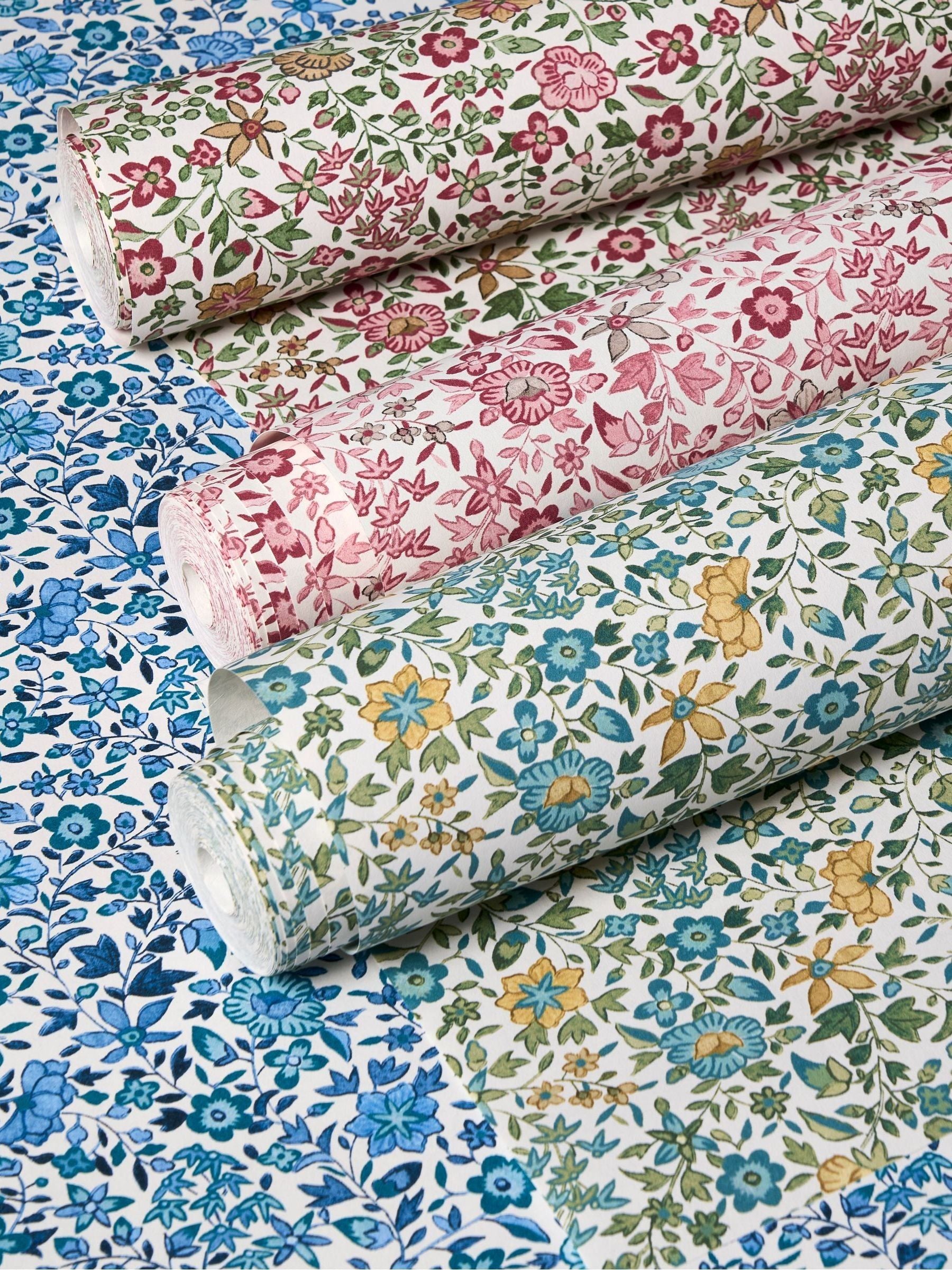 Clarke and Clarke wallpaper Cobalt Gamthi Indira 10M, imported from the UK