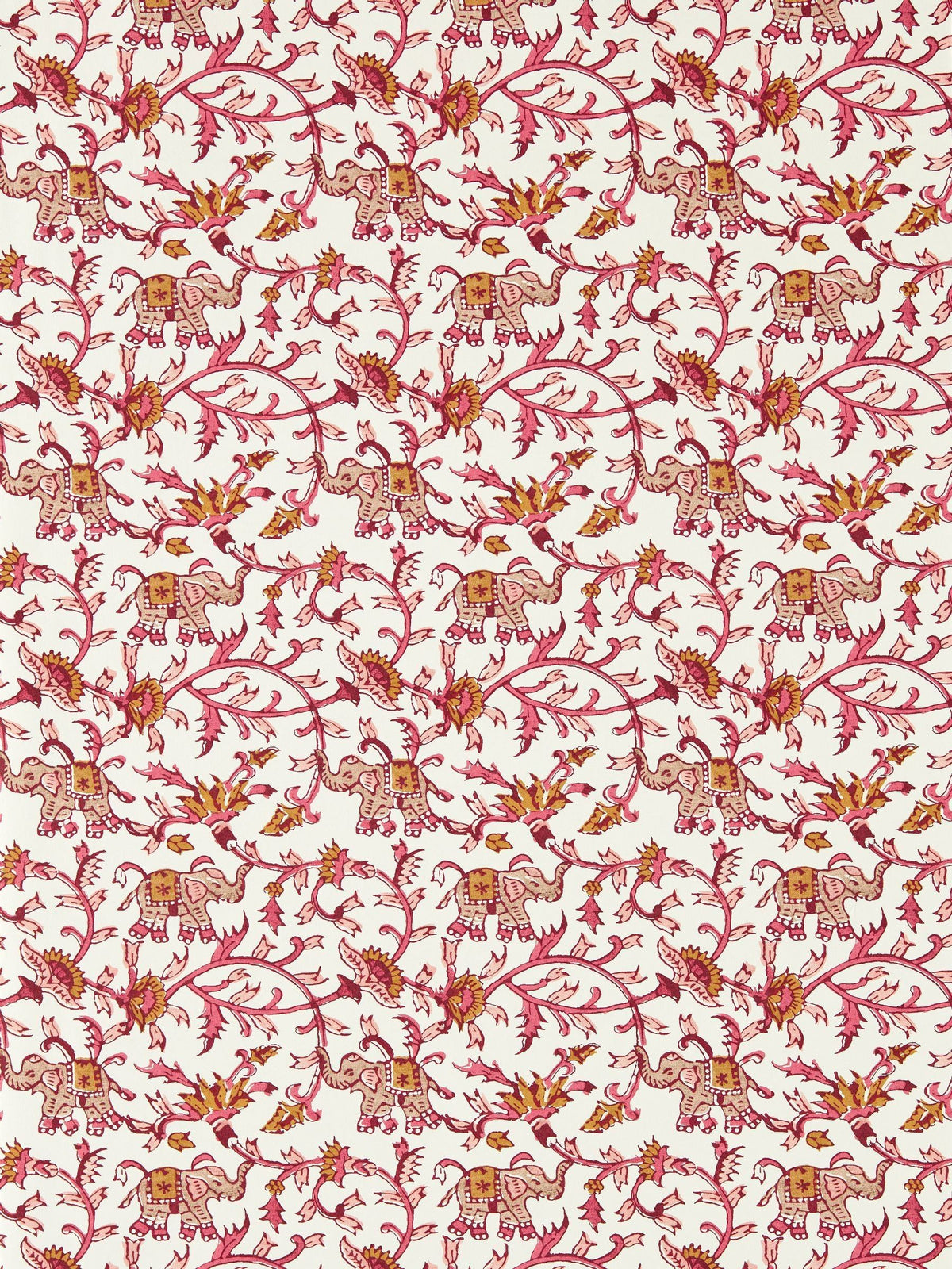Clarke and Clarke wallpaper Raspberry Hathi Indira 10M, UK version