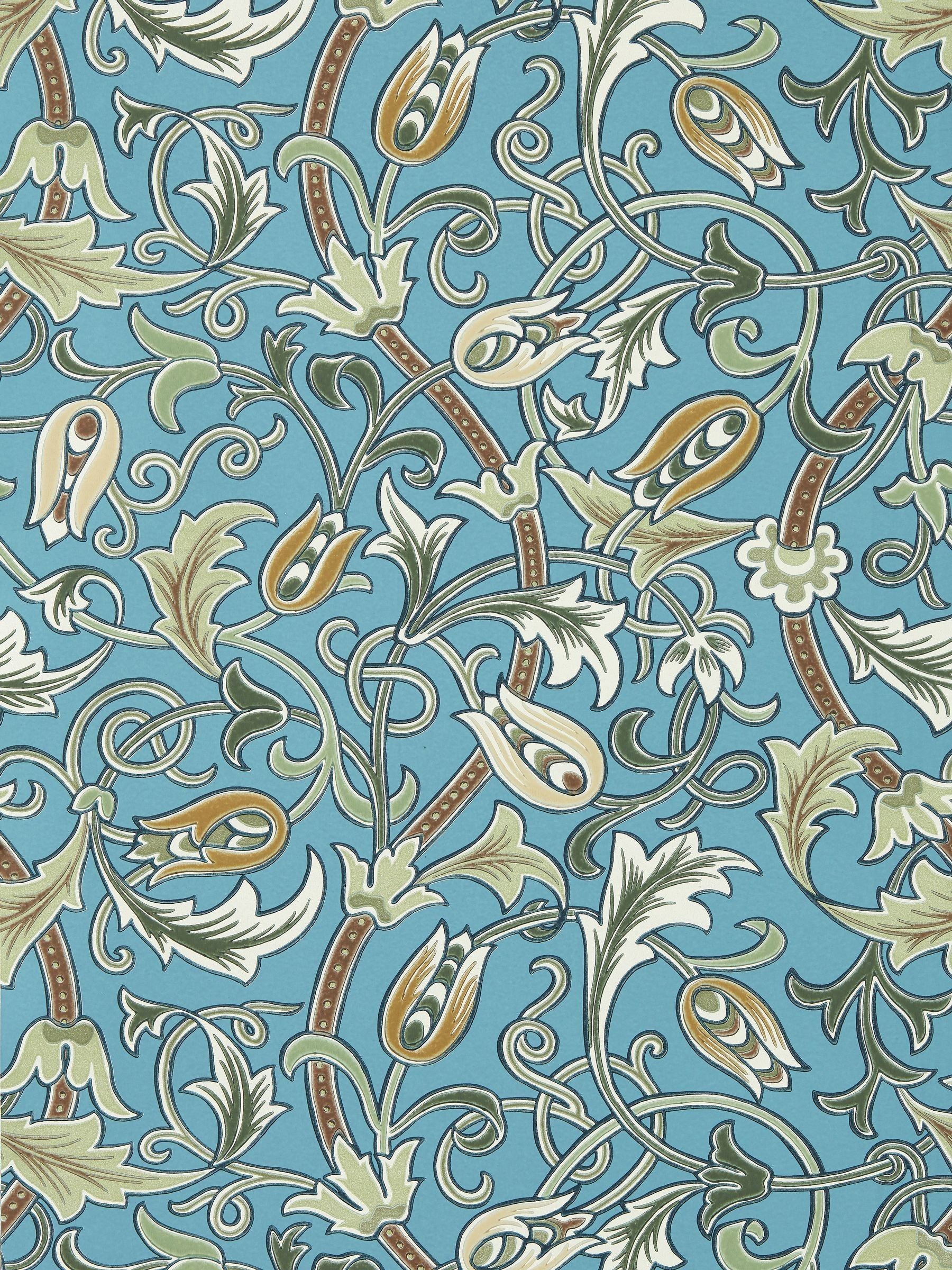 Morris & Co Scrolling Tulip wallpaper 10m roll, imported from the UK