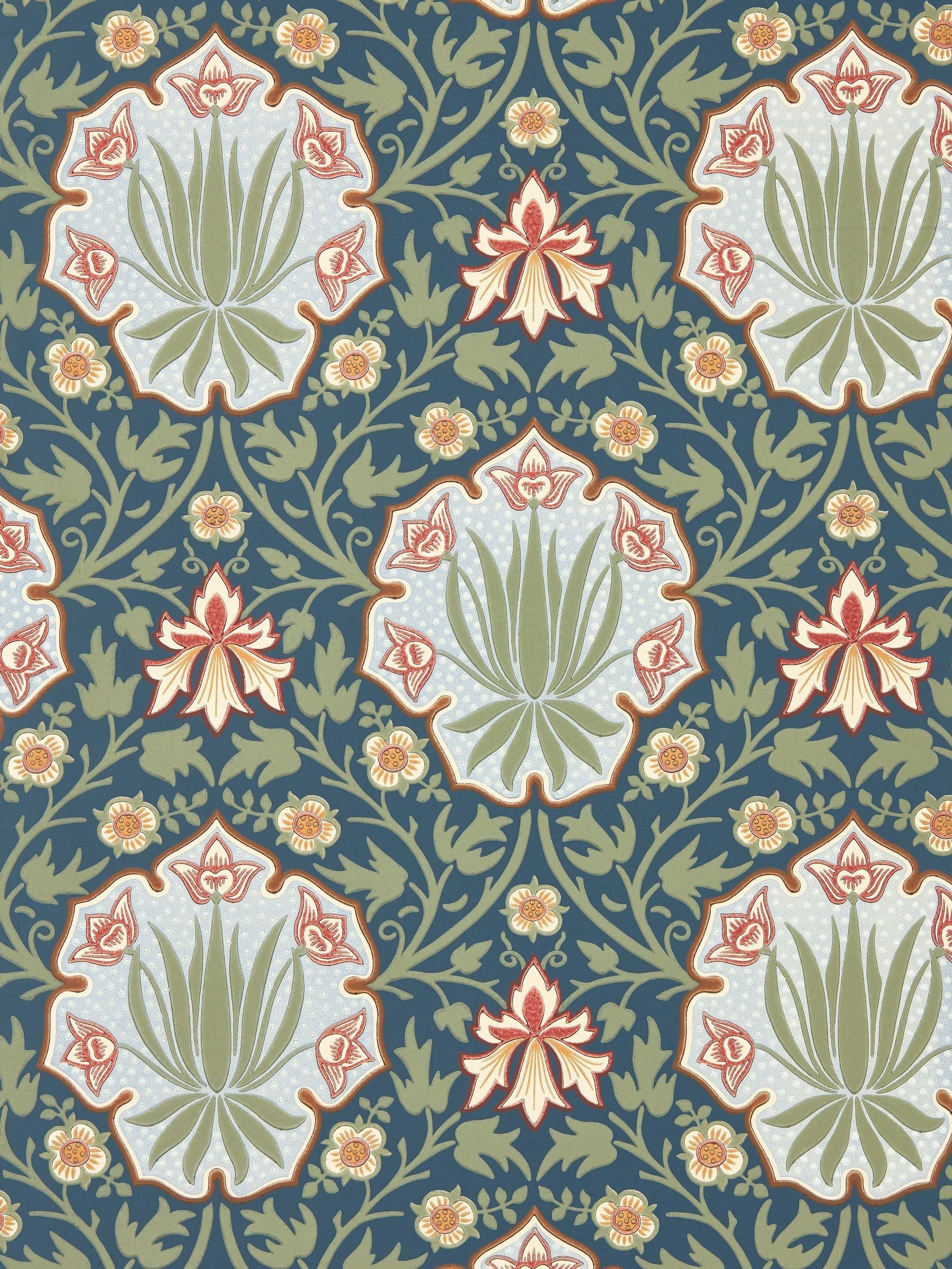 Morris & Co Iris & Rose wallpaper, imported from the UK
