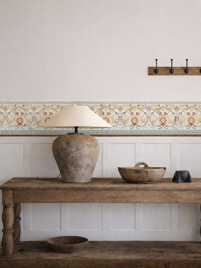 Next Morris & Co LinenWoad Ornamental Frieze Unfinished Works Wallpaper- Buy online at McGrocer