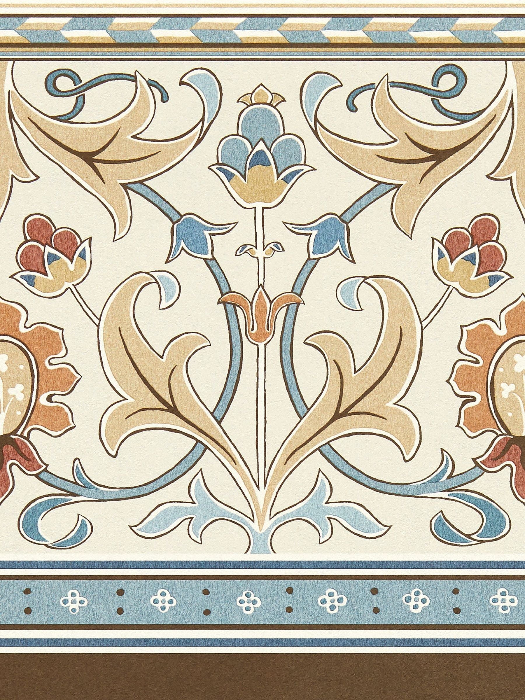 Morris & Co LinenWoad Ornamental Frieze wallpaper 10m x 35cm, UK version