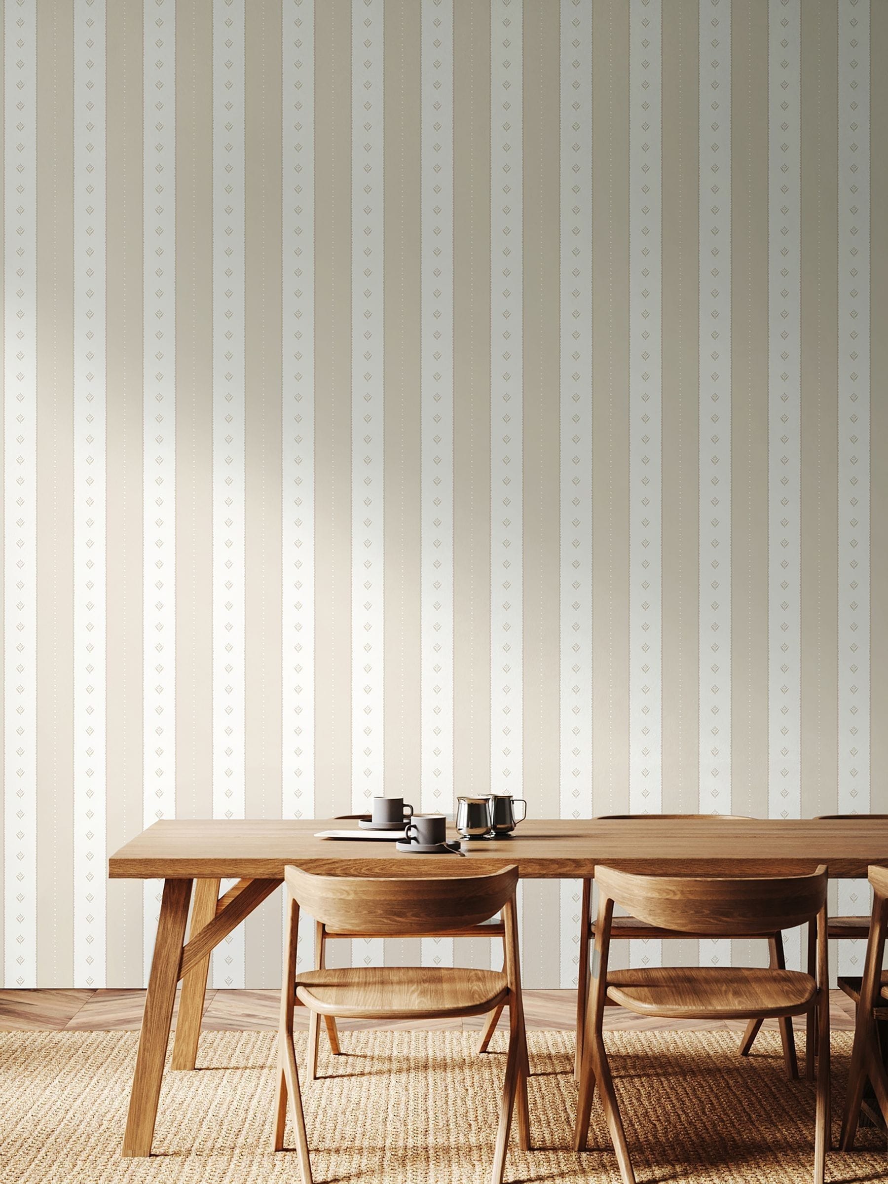 Hoopla Walls wallpaper Forest Decorative Stripe Linen 10M, UK version