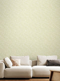 Hoopla Walls Soft Lime Zebra Leaf Linen 10M Wallpaper
