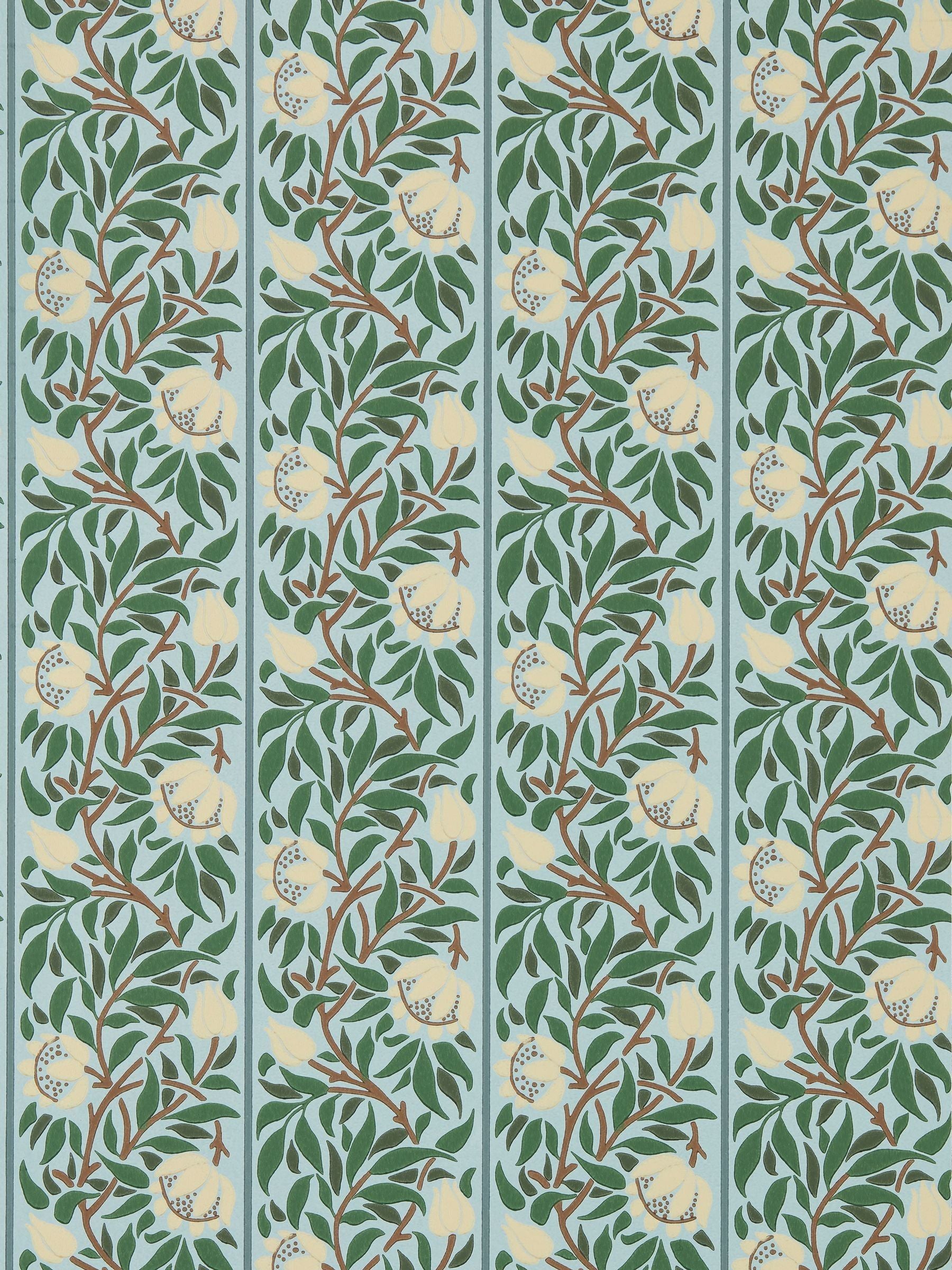 Morris & Co wallpaper soft blue trellis 10m - British product