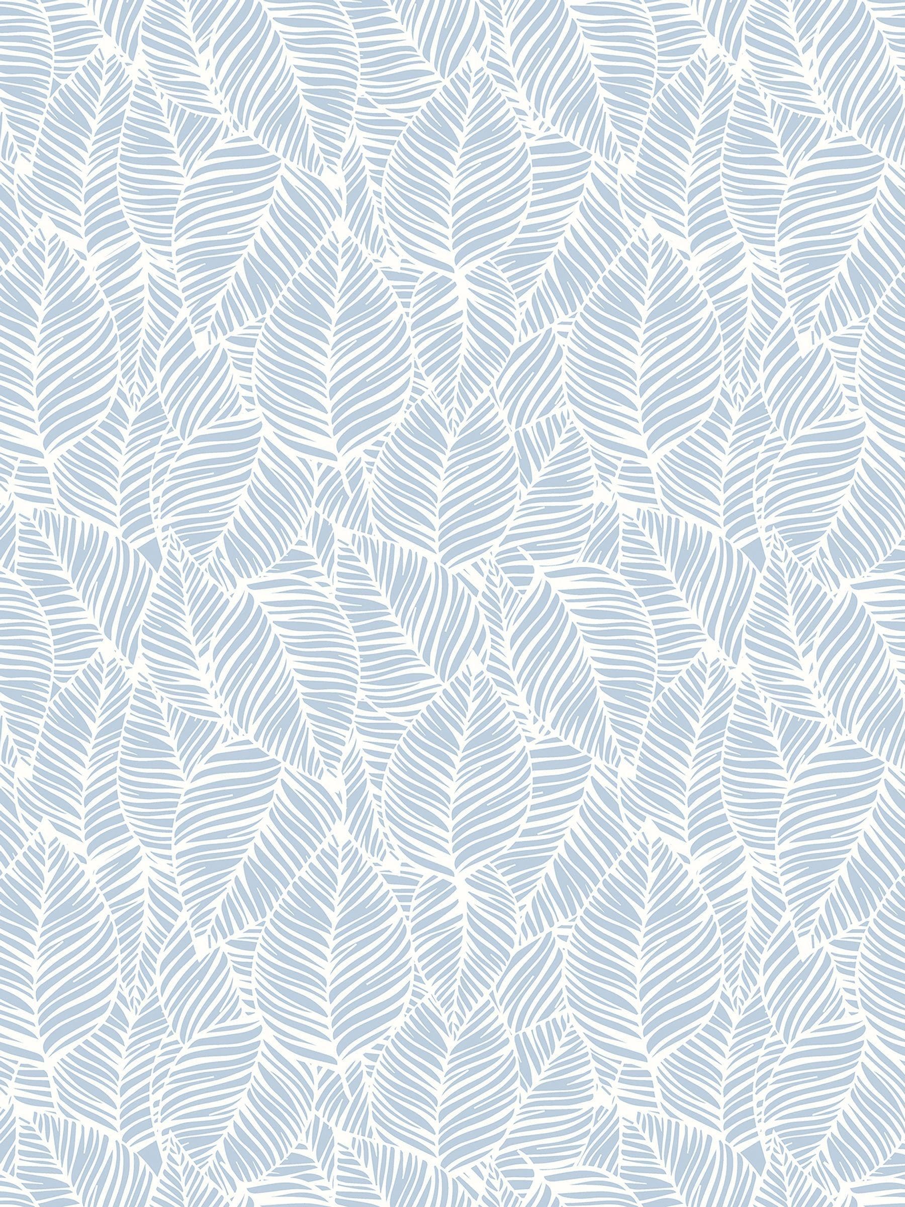Hoopla Walls Wedgewood Zebra Leaf Linen 10M Wallpaper