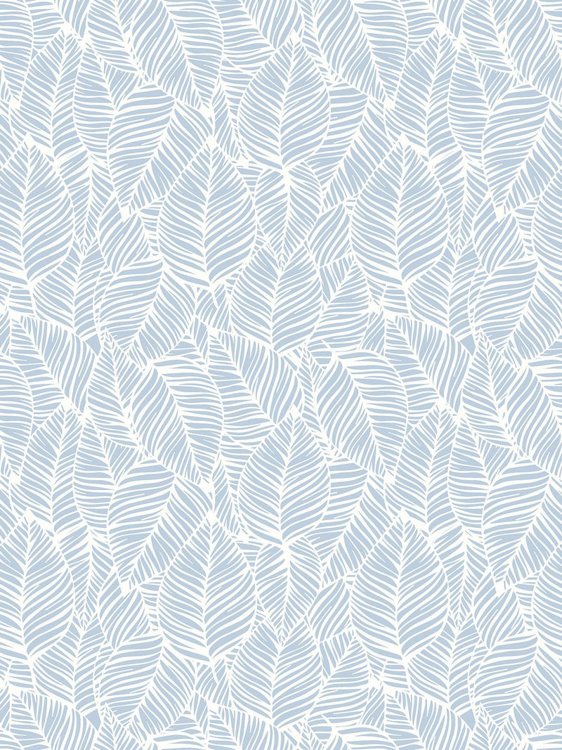 Hoopla Walls Wedgewood Zebra Leaf Linen 10M Wallpaper