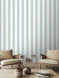 Hoopla Walls Wedgewood Decorative Stripe Linen 10M Wallpaper