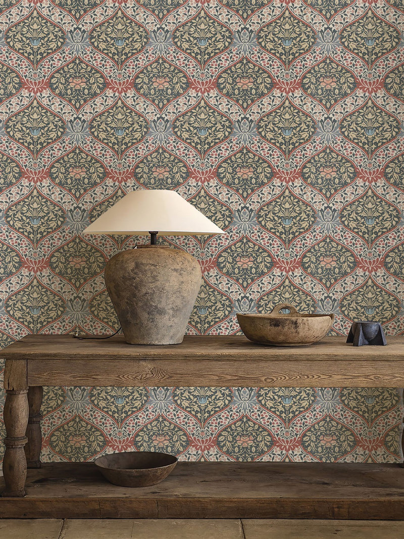 Morris & Co Norbury SlateMadder wallpaper 10M (British brand)