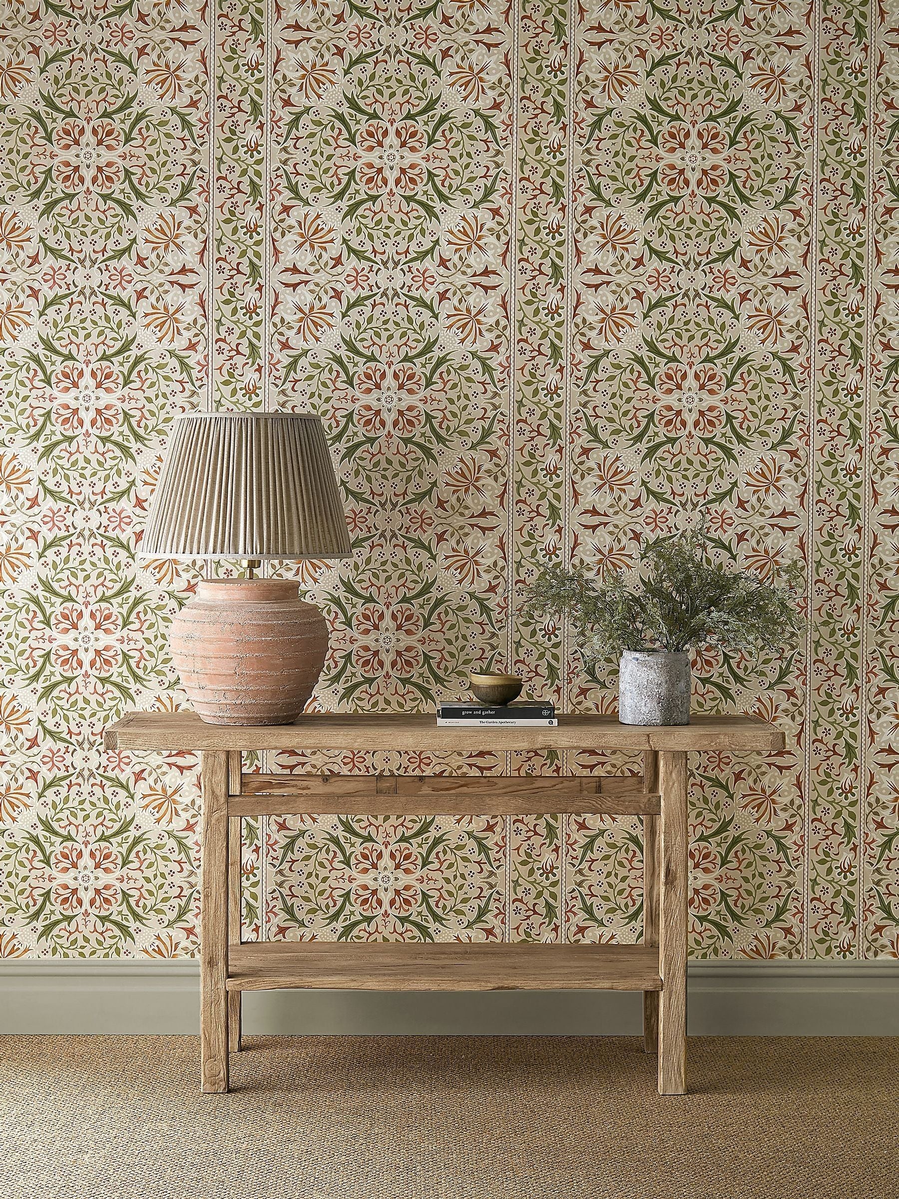 Morris & Co IndigoGold Walthamstow Unfinished Works 10M Wallpaper