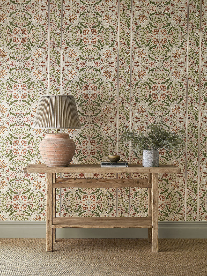Morris & Co IndigoGold Walthamstow Unfinished Works 10M Wallpaper