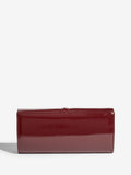 Lipsy burgundy red tassel trim clutch bag, UK version