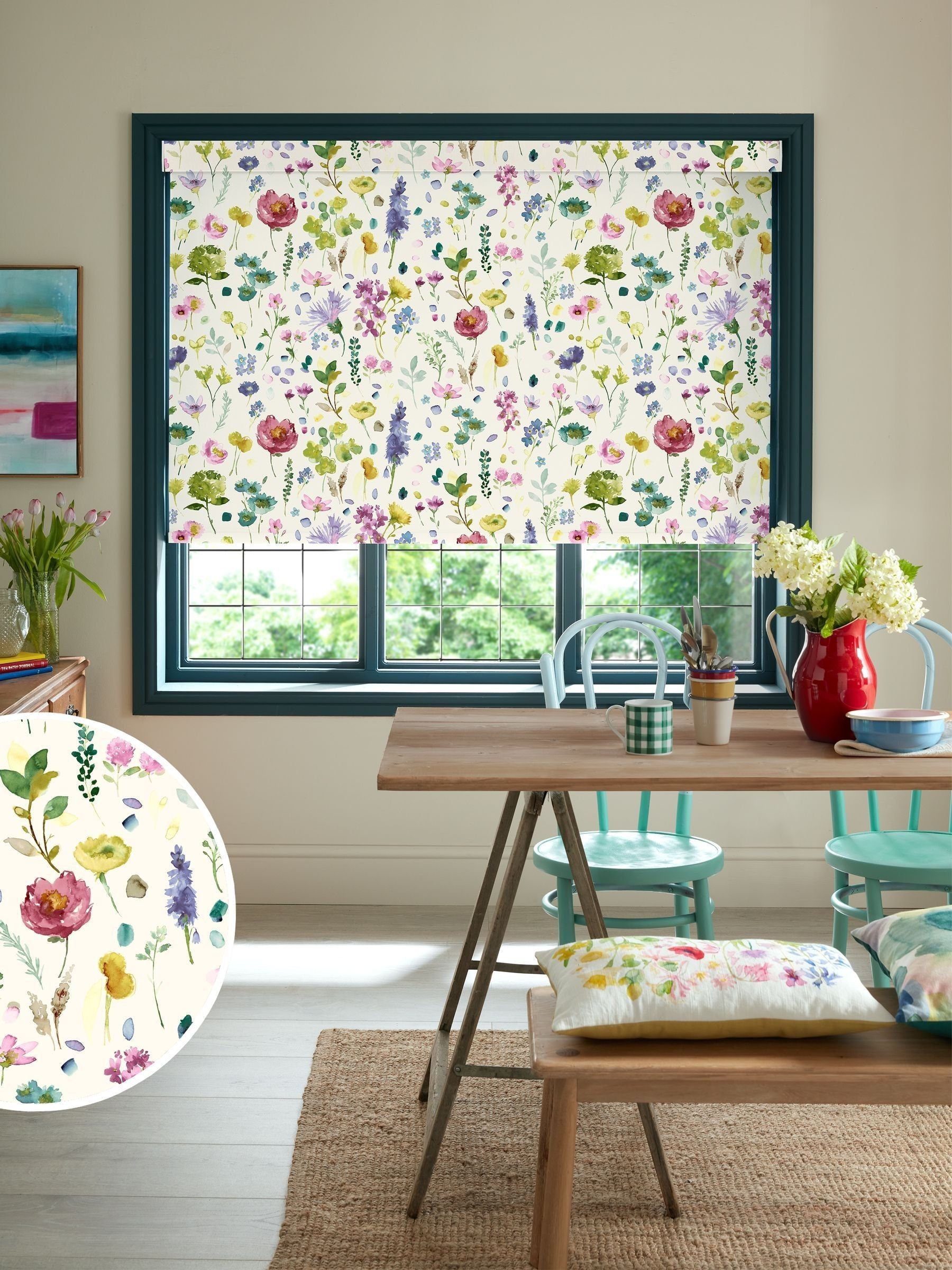 Bluebellgray Spring Tetbury made to measure blinds green UK version