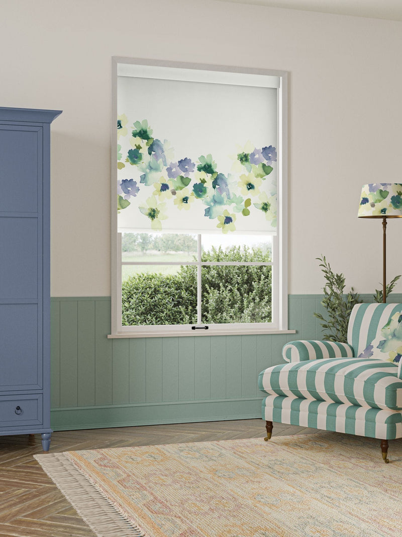 Bluebellgray floral print made to measure blinds, imported from the UK