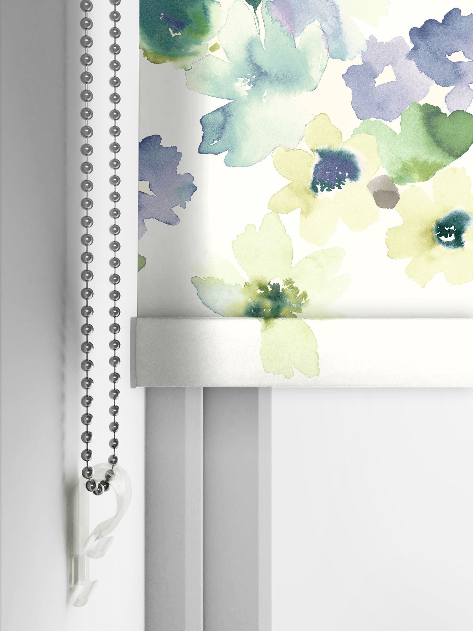 Bluebellgray floral print made to measure blinds, imported from the UK