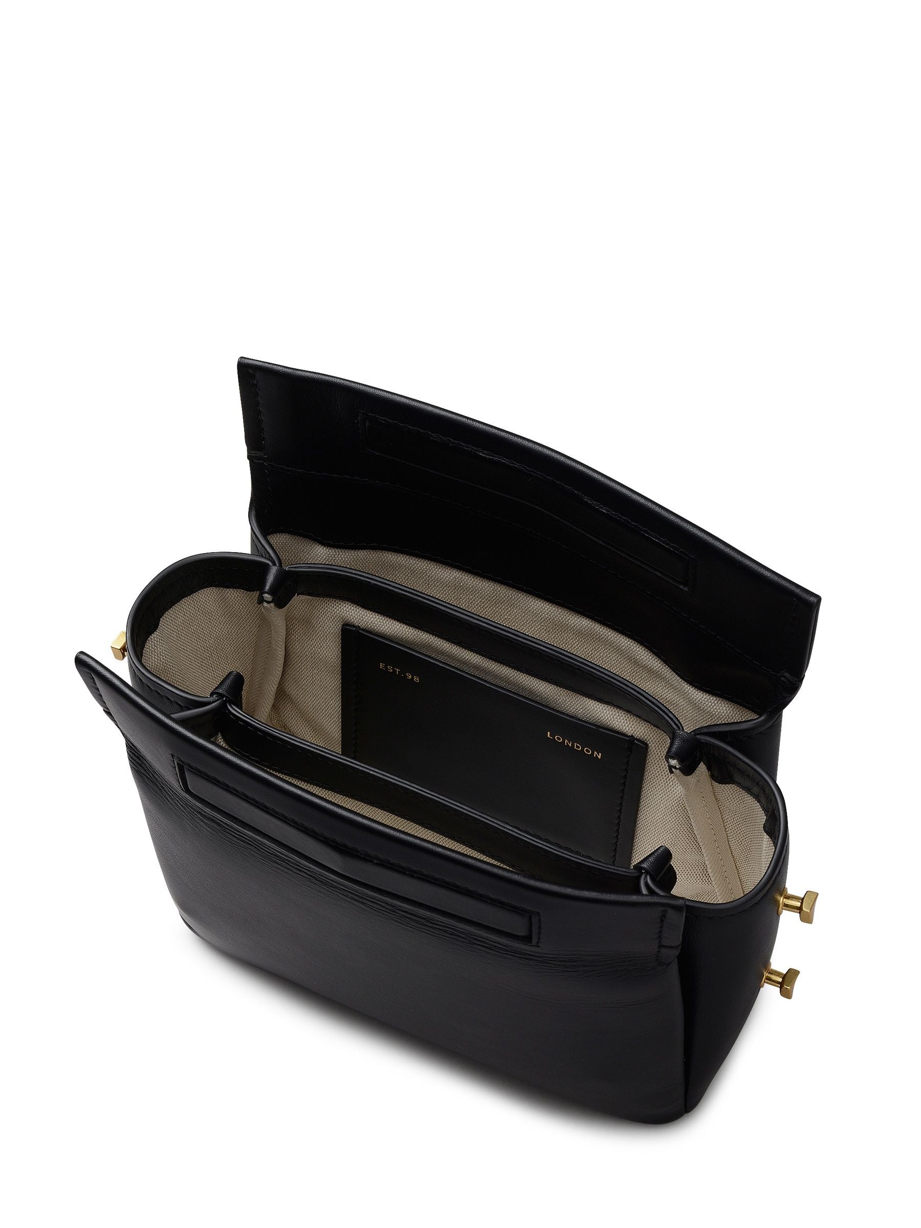 Radley Selina small cross-body bag in black leather, imported from the UK