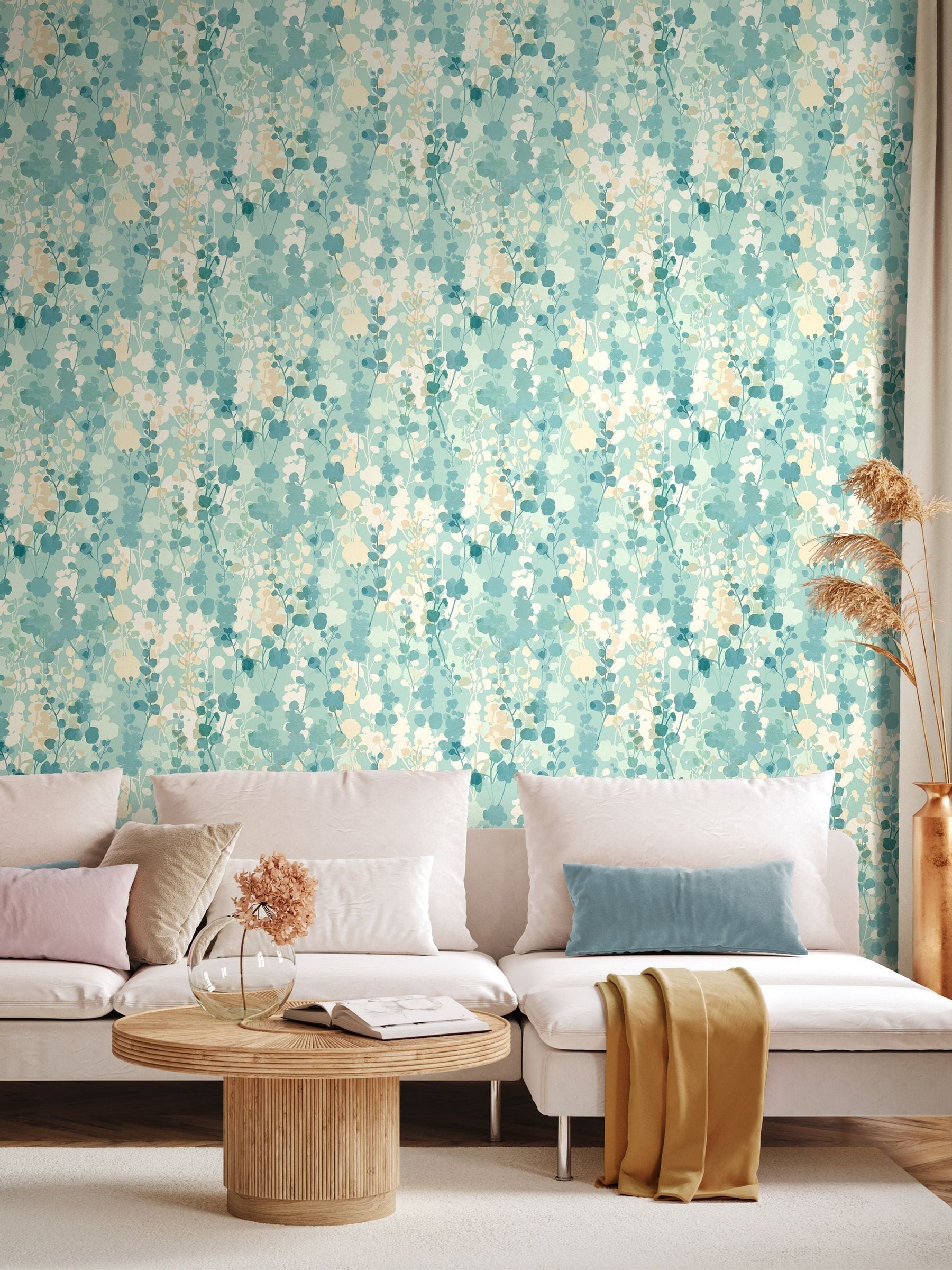Ohpopsi Butter Blossom wallpaper 10m roll, imported from the UK