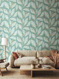 Ohpopsi Matchstick Berry Dot Dark Seafoam 10m Wallpaper