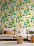 Ohpopsi Linen Stone Floral Riot Forest Wallpaper 10m x 50cm