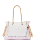 Victoria's Secret Pink Iconic Stripe tote bag with rope handles - British product