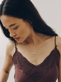 Silver plated heart charm necklace, imported from the UK