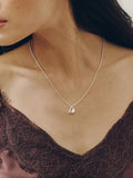 Silver plated heart charm necklace, imported from the UK