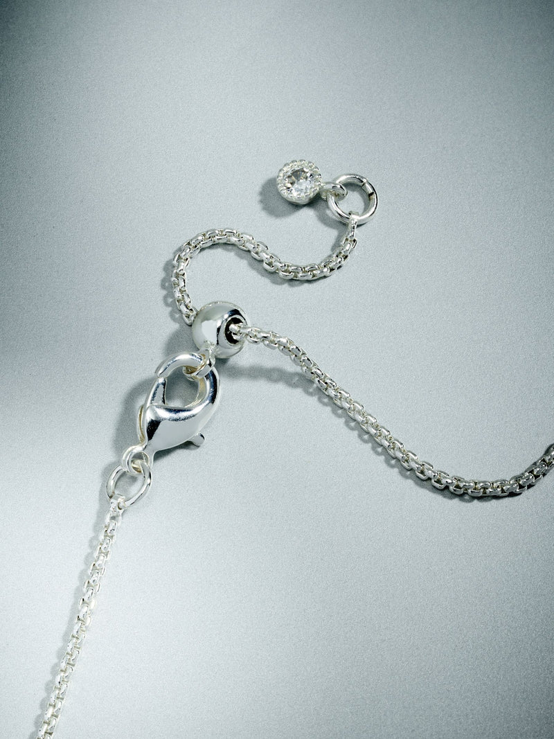 Silver plated heart charm necklace, imported from the UK
