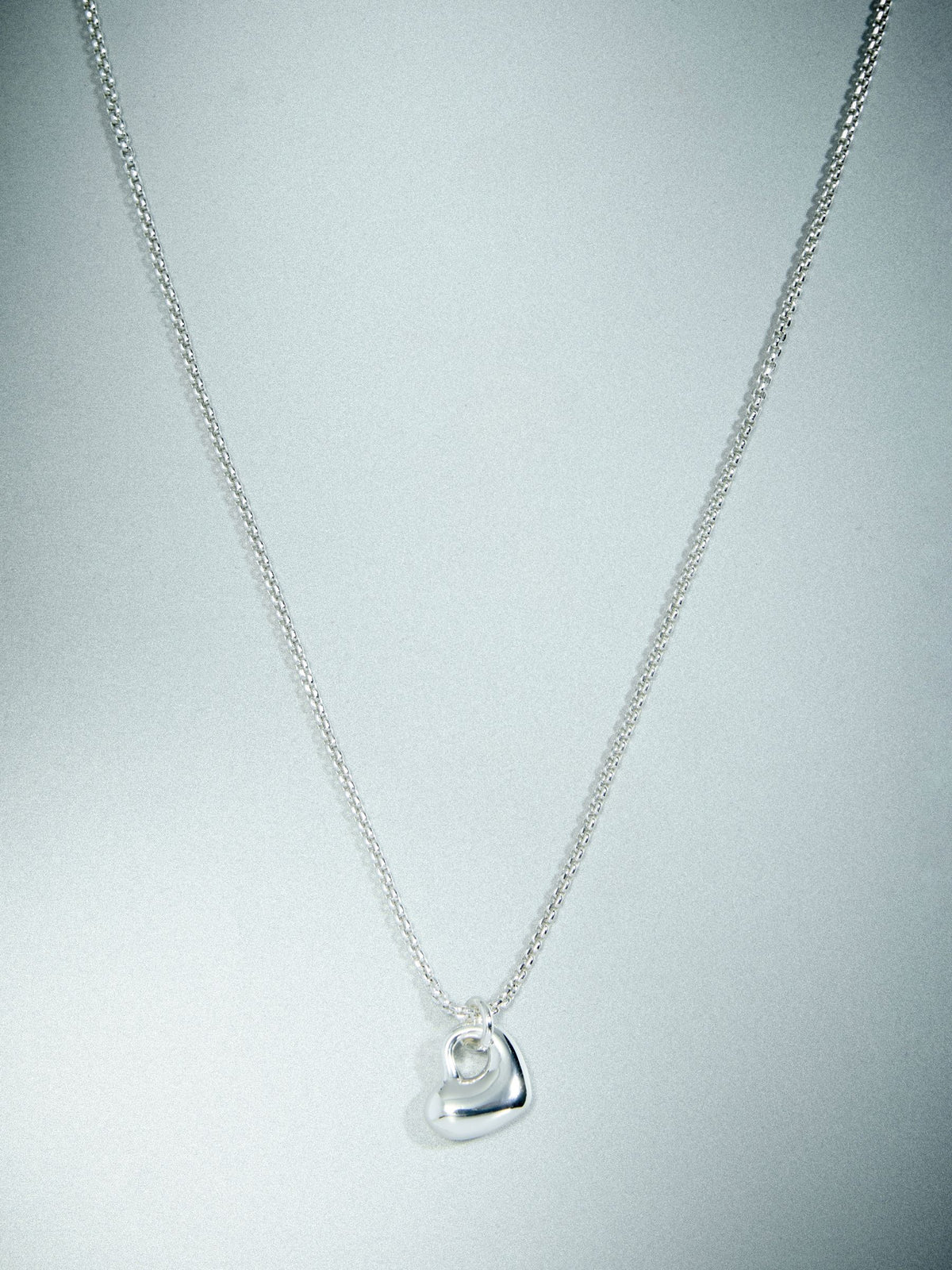 Silver plated heart charm necklace, imported from the UK