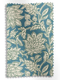 Land & Shore teal Rowallane roman blinds, UK version