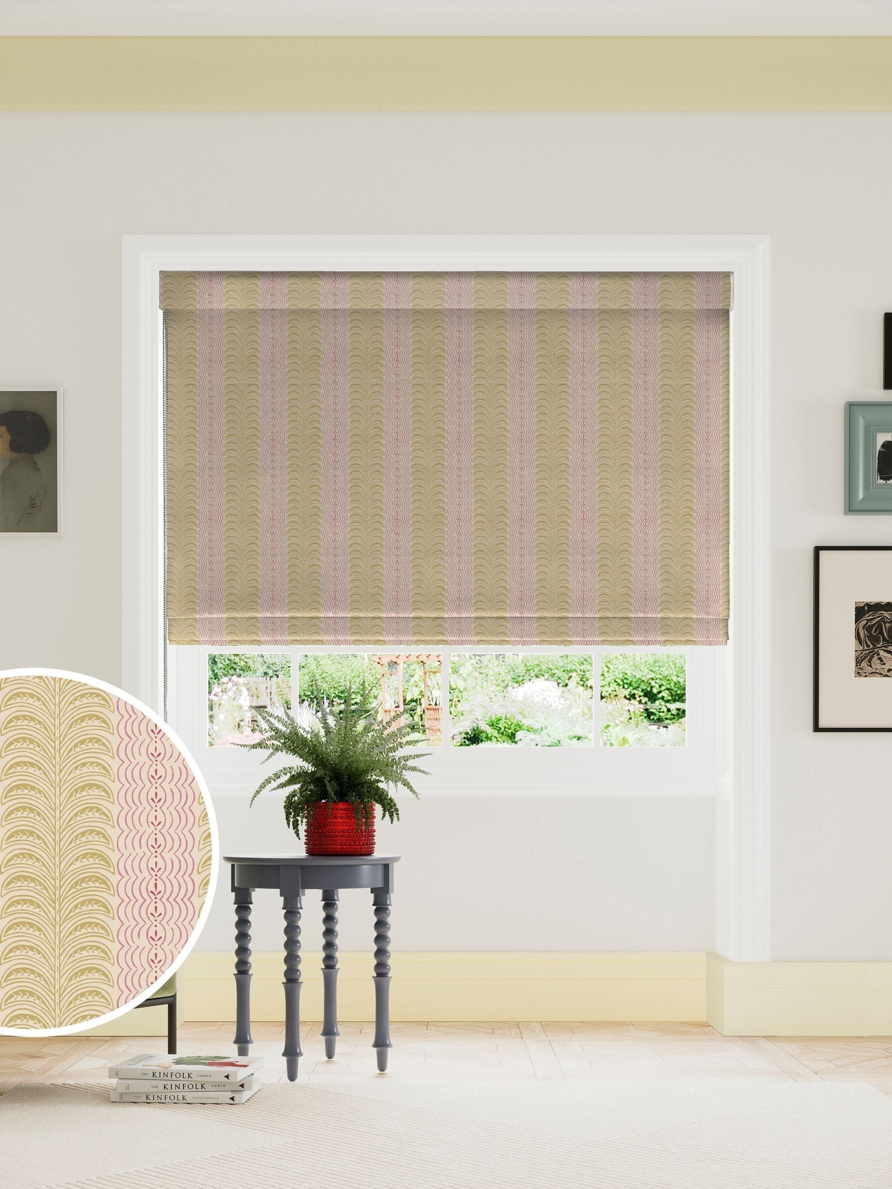 Land & Shore Fintra roman blind yellow - British product