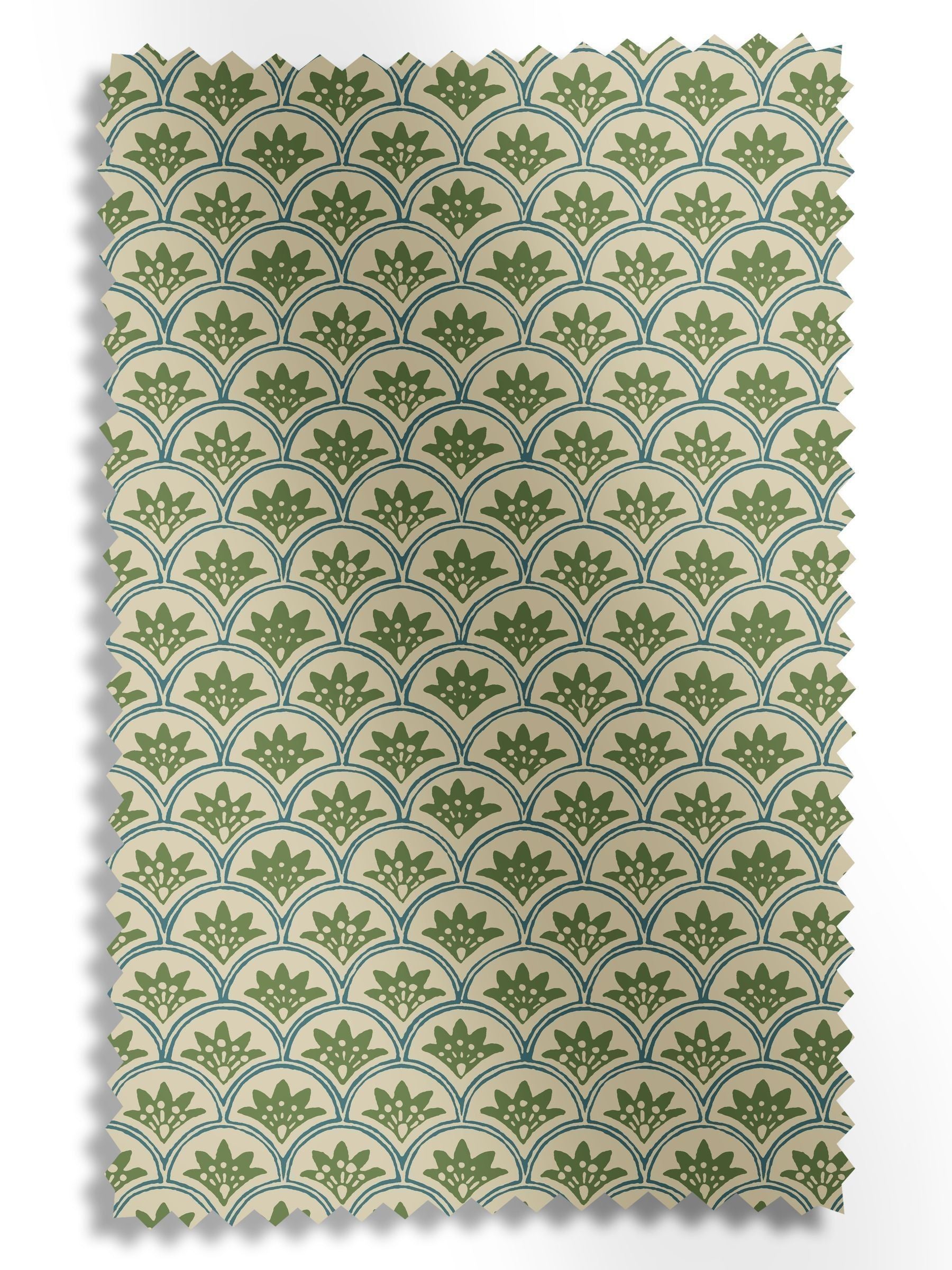 Land & Shore Green Dawn made to measure curtains (British brand)