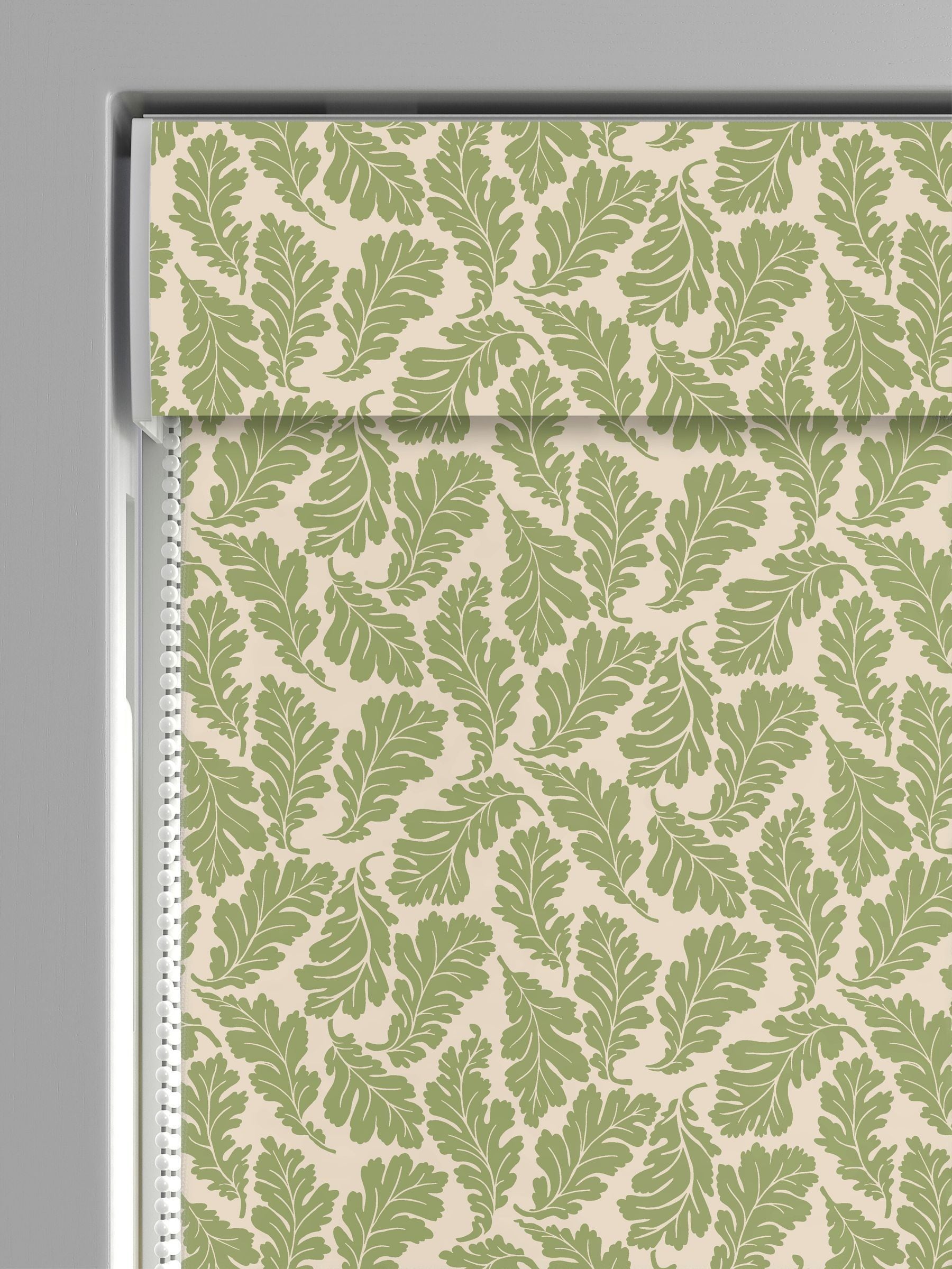 Land & Shore green oak leaf roman blind, UK version