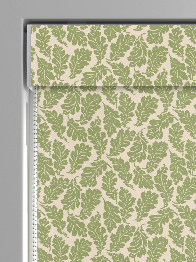 Land & Shore green oak leaf roman blind, UK version