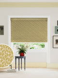 Land & Shore oak leaf roman blind yellow, imported from the UK