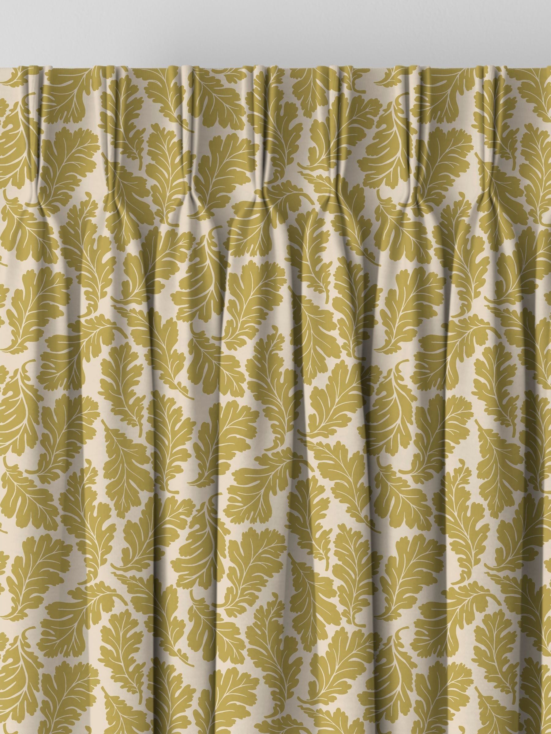 Land & Shore oak leaf made to measure curtain yellow (British brand)