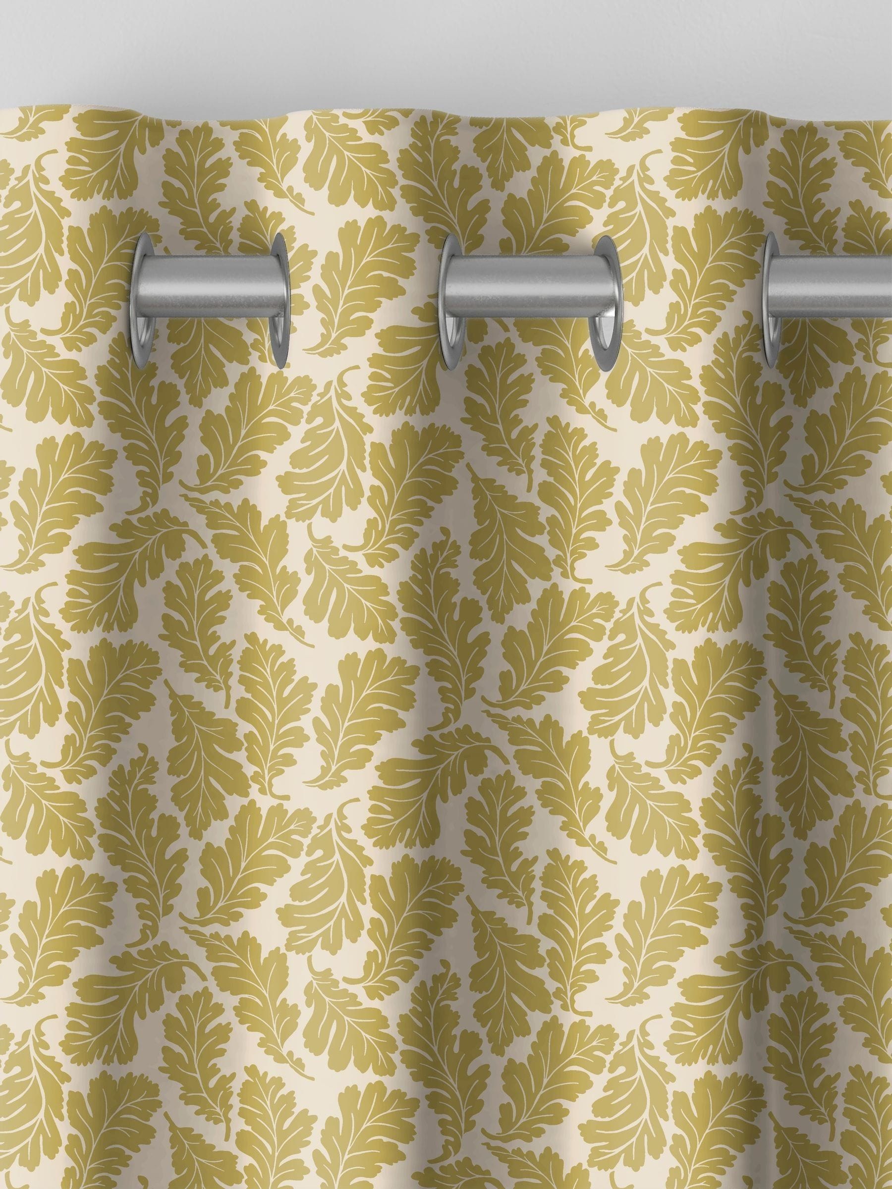 Land & Shore oak leaf made to measure curtain yellow (British brand)