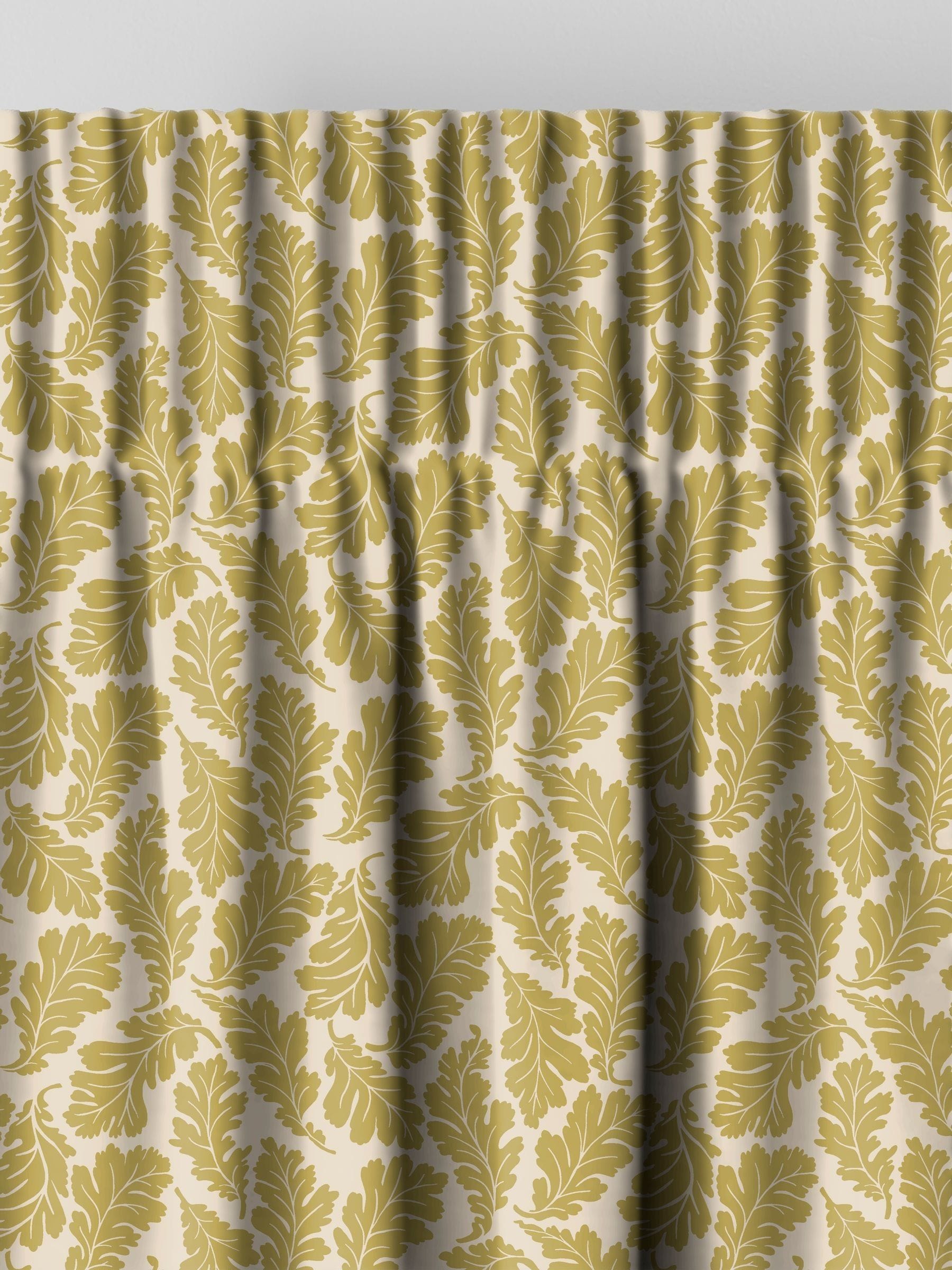 Land & Shore oak leaf made to measure curtain yellow (British brand)