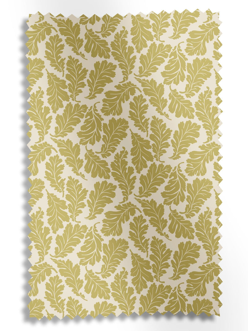 Land & Shore oak leaf made to measure curtain yellow (British brand)
