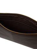 Pure Luxuries London brown Emalia leather clutch bag - British product