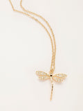 FatFace gold tone dragonfly necklace (British brand)