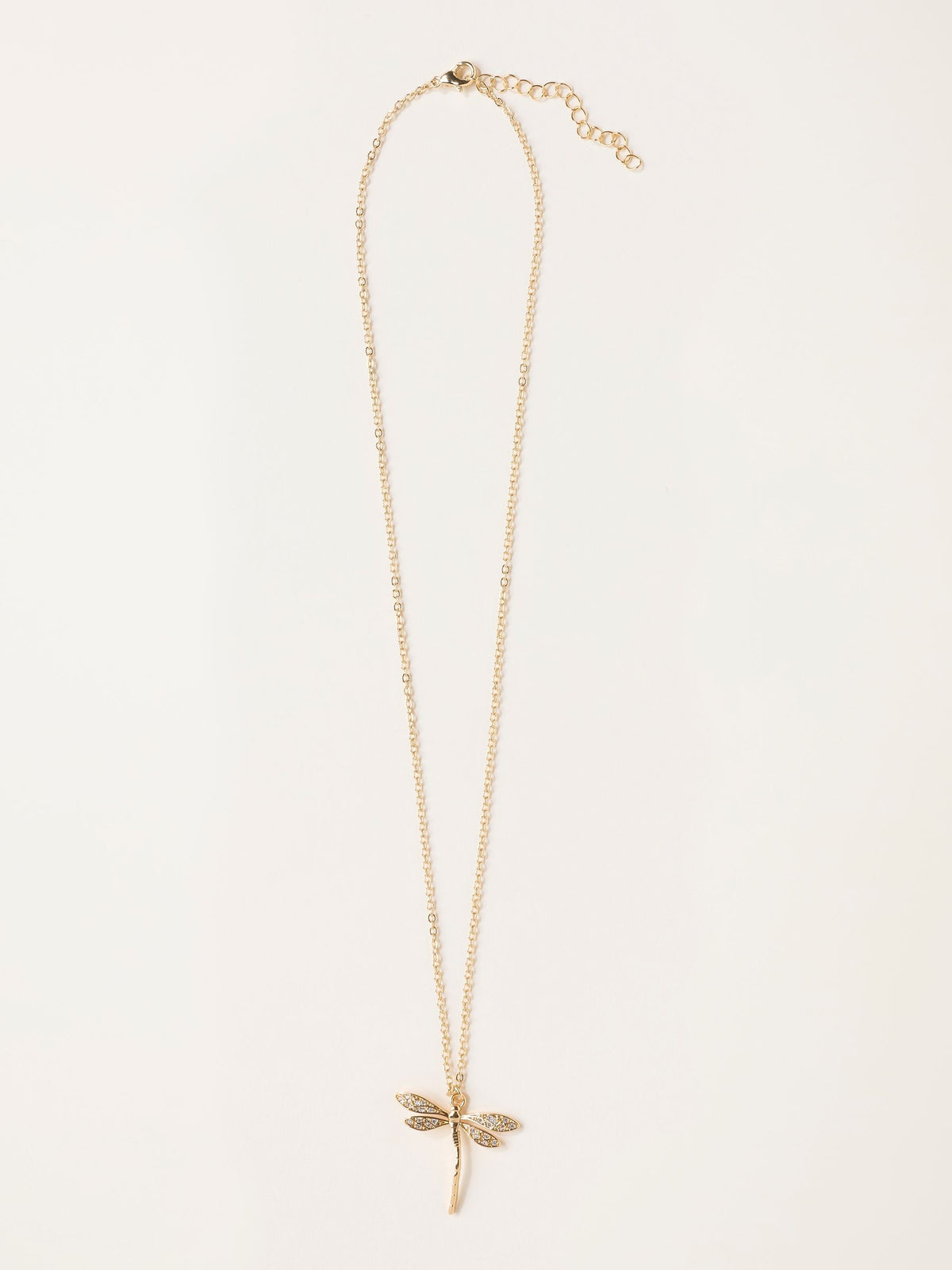 FatFace gold tone dragonfly necklace (British brand)