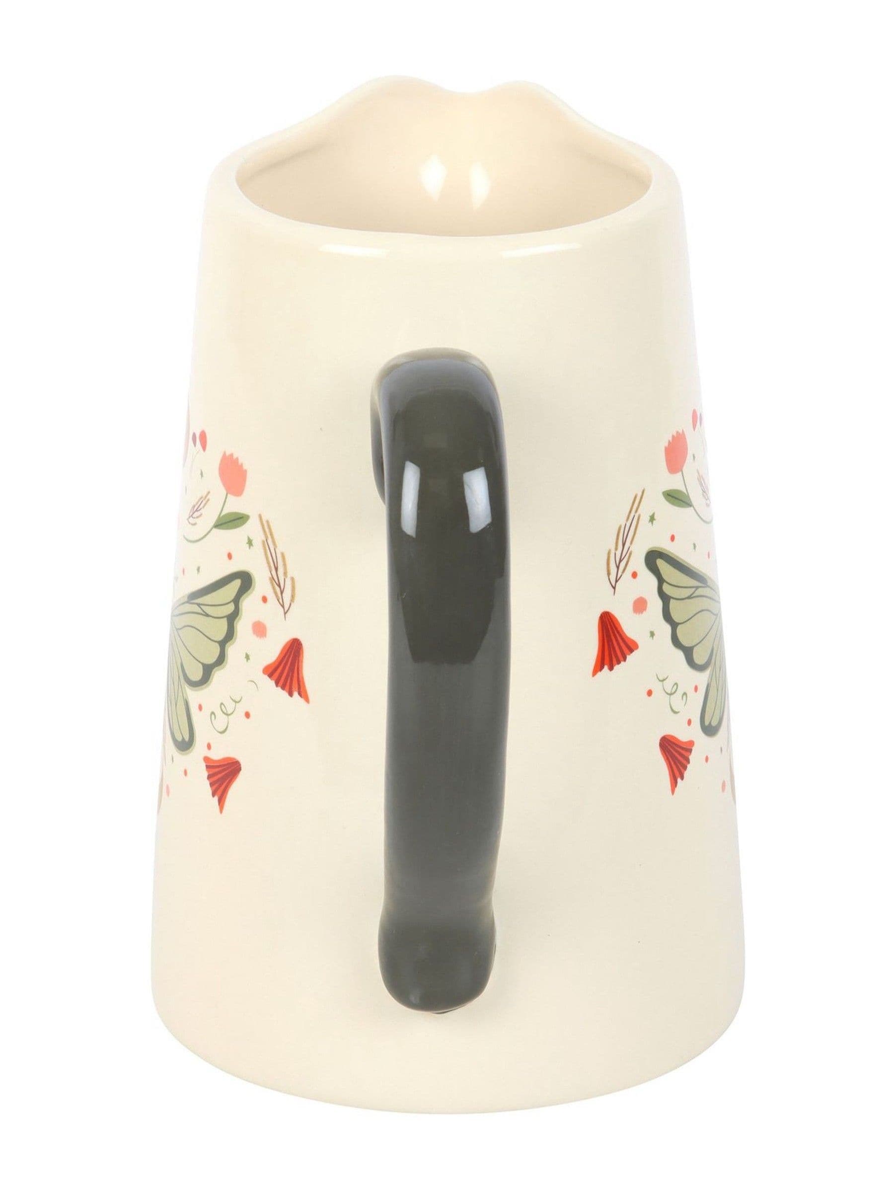 Something Different cream fairy wing ceramic flower jug (British brand)