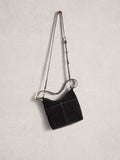 White Stuff black mini Sophia leather cross-body bag - British product