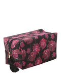Something Different black dark romance floral print makeup bag, imported from the UK