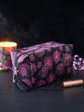 Something Different black dark romance floral print makeup bag, imported from the UK