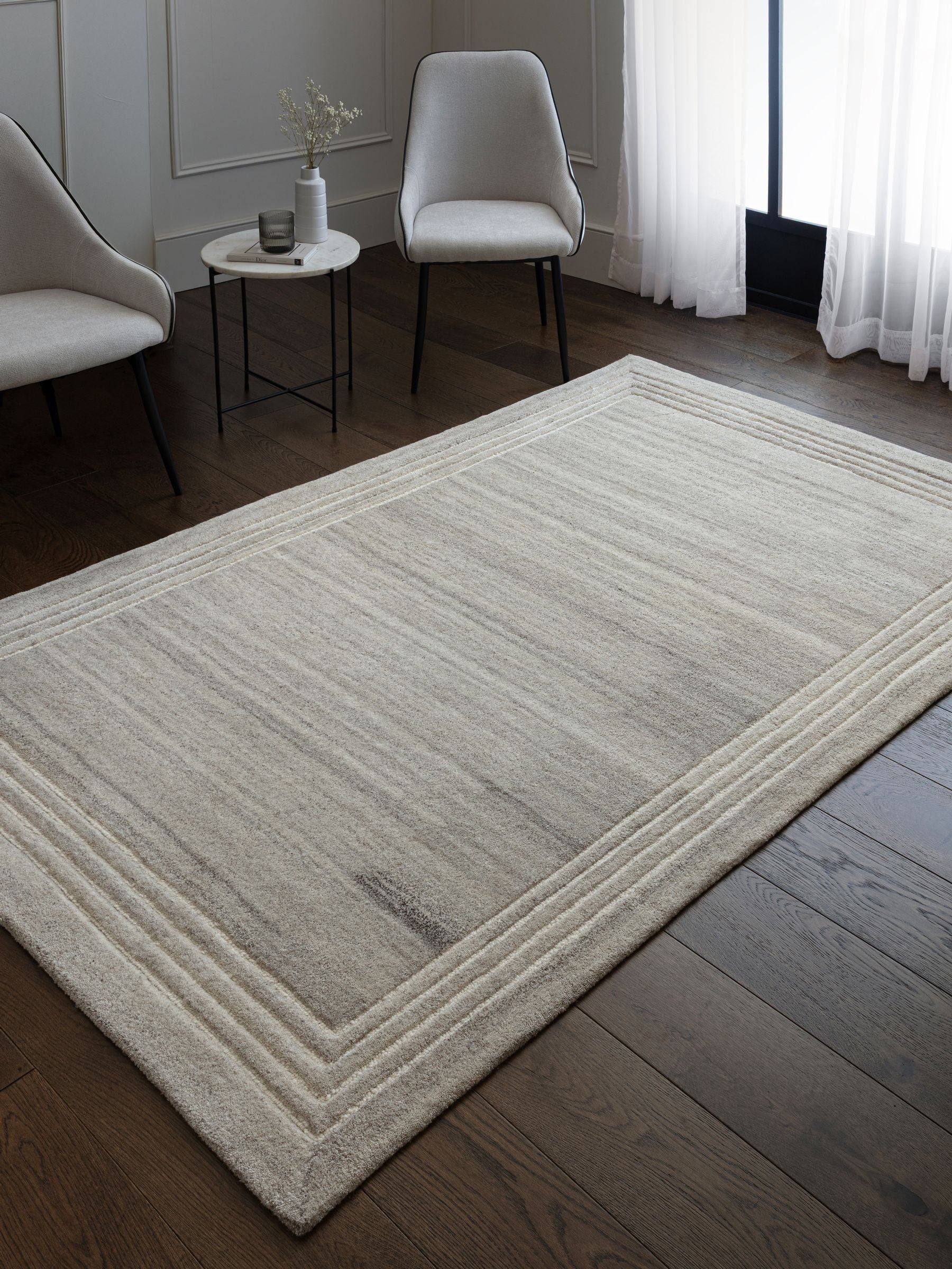 Asiatic Rugs grey Orlo wool rug (British brand)