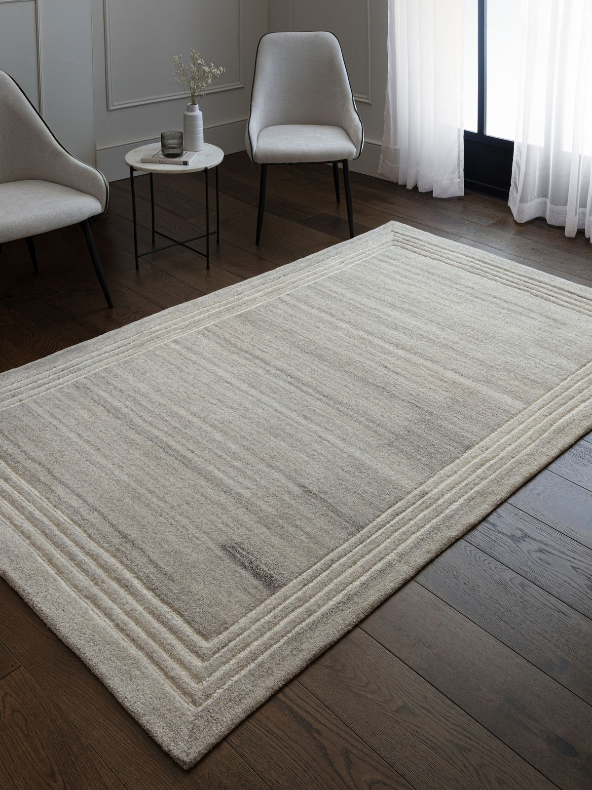 Asiatic Rugs grey Orlo wool rug (British brand)