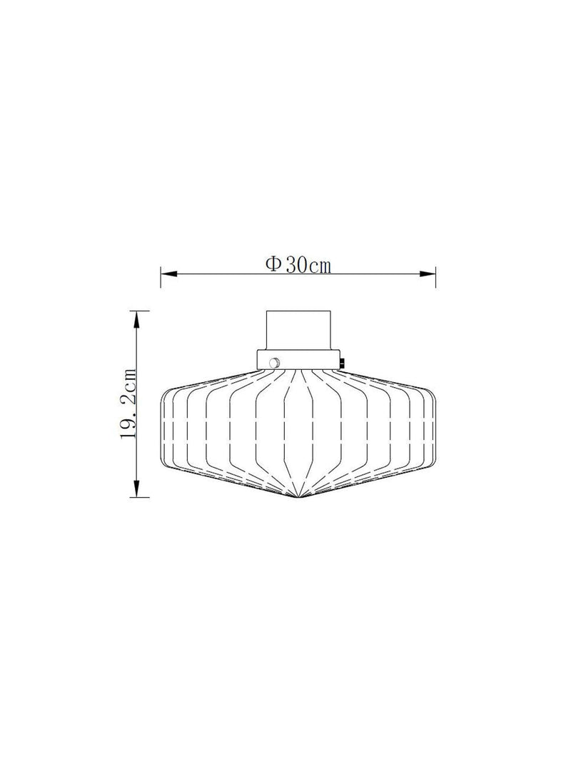 Chocolate brown Rimini ceiling light shade 30cm, UK version